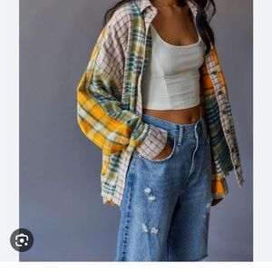 BDG Urban Outfitters patchwork flannel size medium